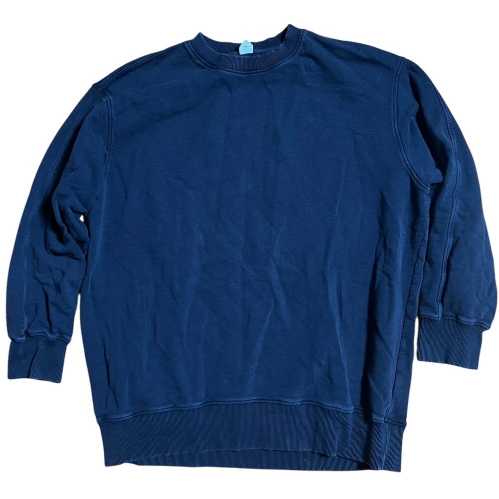 Arket Men's Black Crewneck Sweater Size L